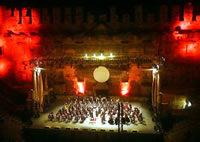 イタリアでの古代劇場でのコンサート